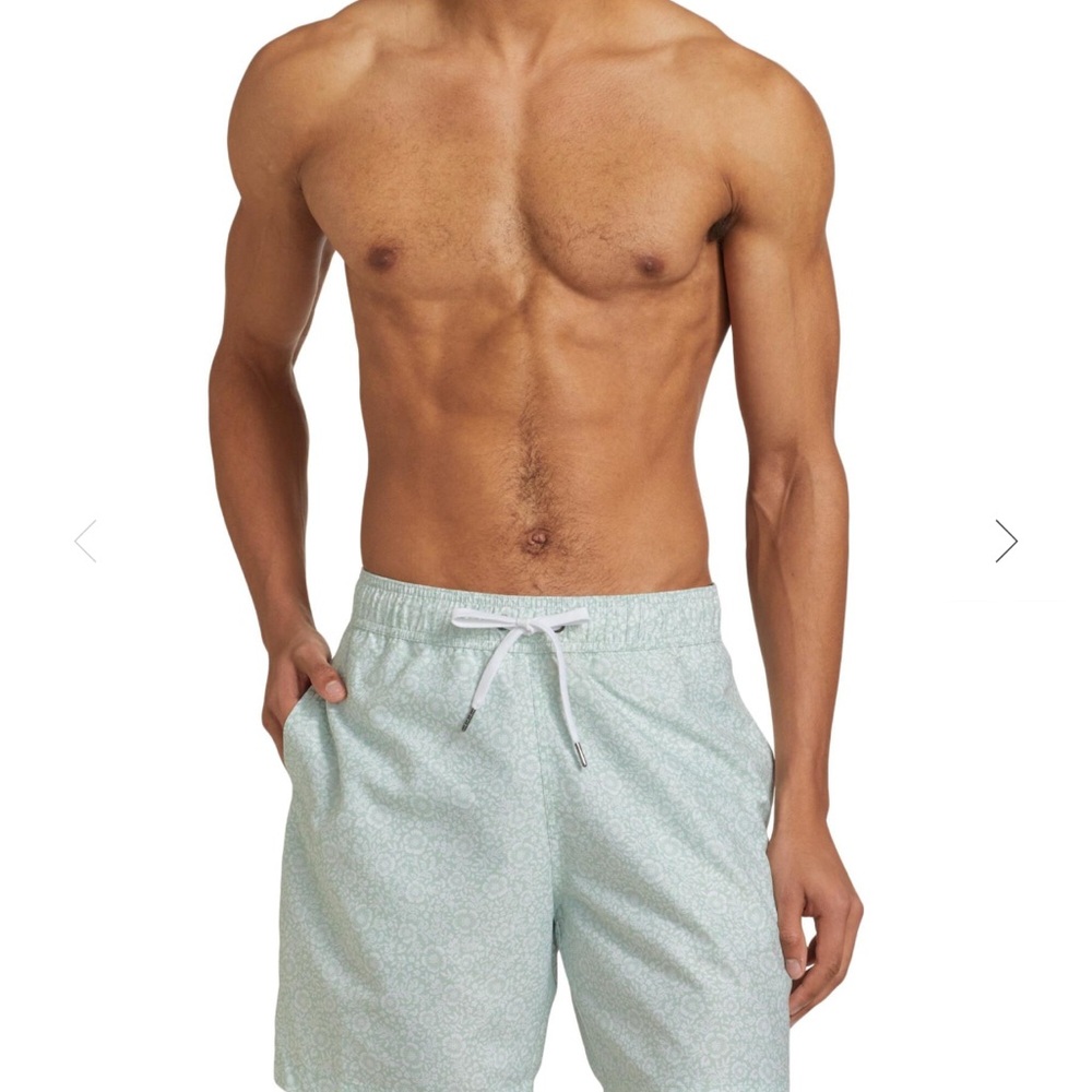 Saks Fifth Avenue Blue Swim Trunks Elastic Waist
